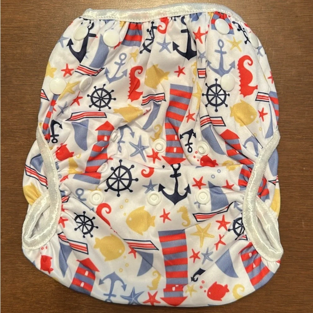 Nautical Themed baby toddle swimming Diaper